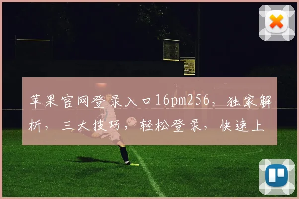 苹果官网登录入口16pm256，独家解析，三大技巧，轻松登录，快速上手，必看攻略